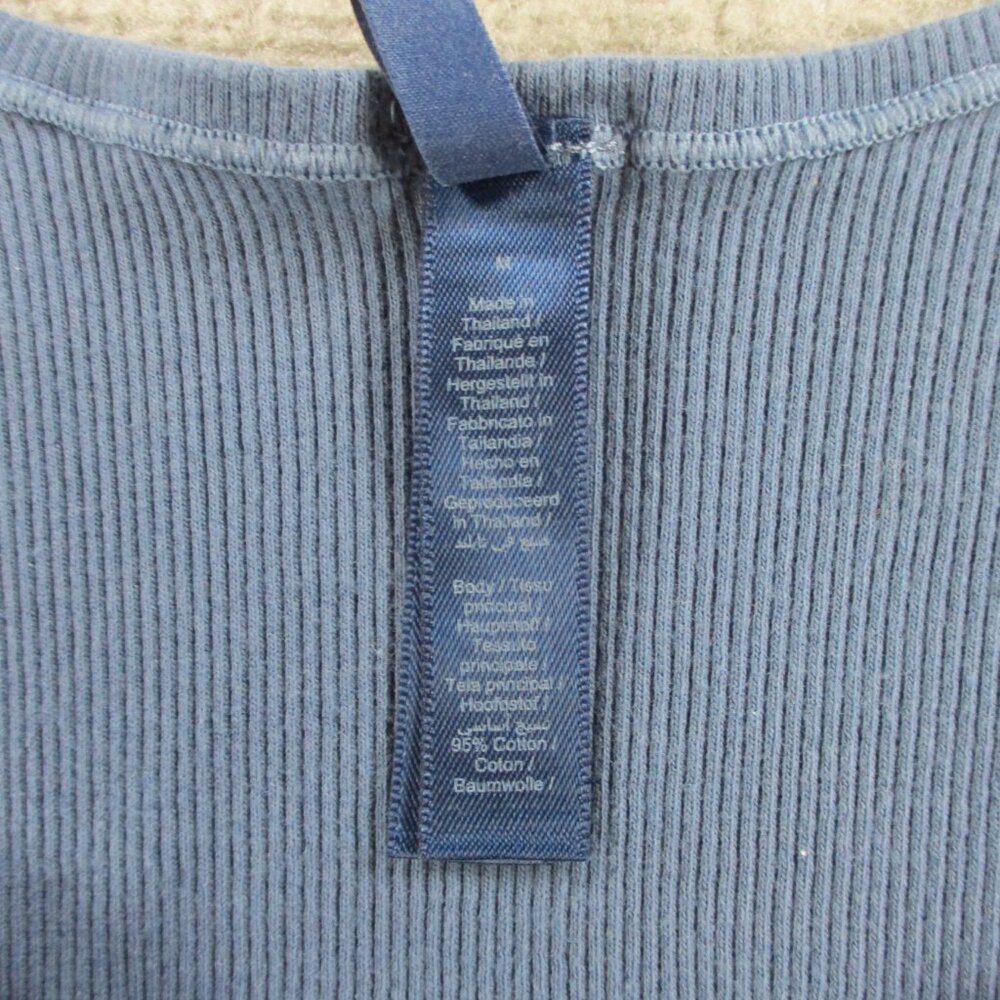 SKIMS Cotton Rib Tank Top Womens Medium Harbor Blue Crop Casual Ribbed Lounge - Picture 5 of 8